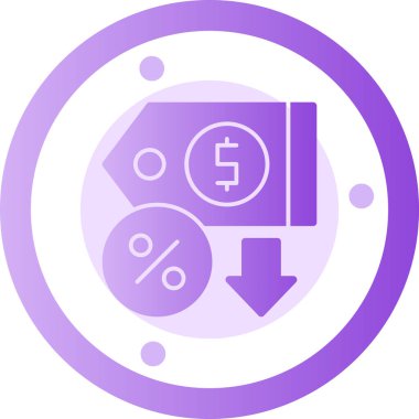 Bir paranın modern simgesinin vektör çizimi