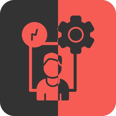 Bir insan simgesinin vektör illüstrasyonu