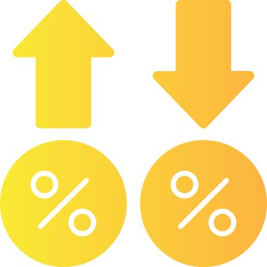 yüzde şema vektör simgesi