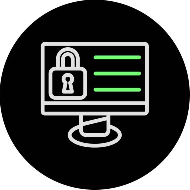 ikon vektör illüstrasyonunu kilitle