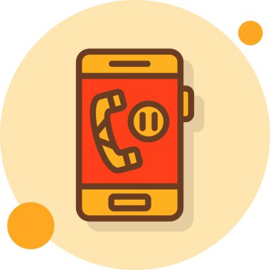 Doldurulmuş dış hat biçiminde cep telefonu simgesini ara