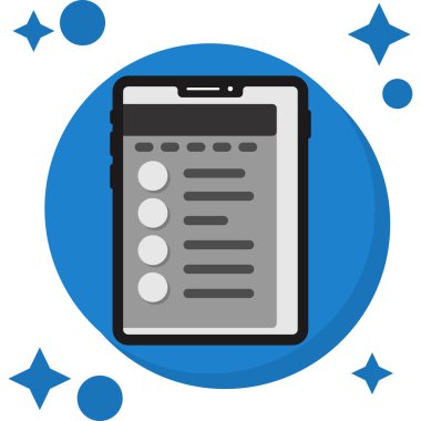 Mobil kutsal kişilerin resmi, vektör çizim