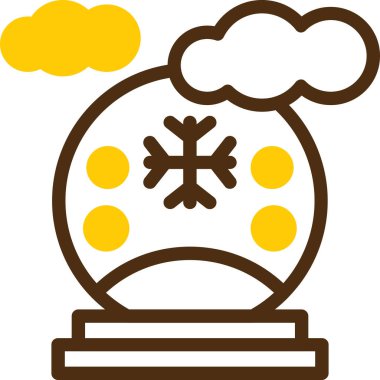 Kış hava durumu simgesi ana hatlarıyla