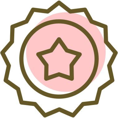 Bir yıldız simgesinin vektör illüstrasyonu