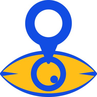 Bir göz simgesinin vektör illüstrasyonu