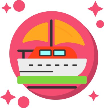 Gemi simgesi vektör illüstrasyonu