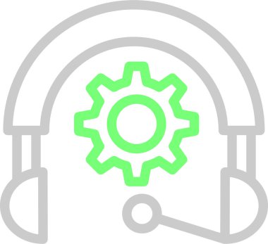 Destek. Web simgesi basit illüstrasyon