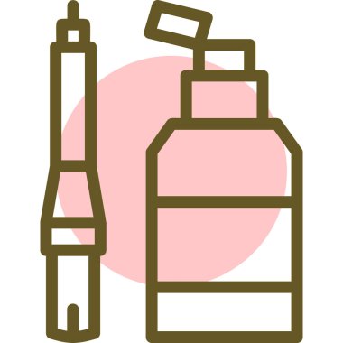 boya fırçası simgesi, vektör illüstrasyonu