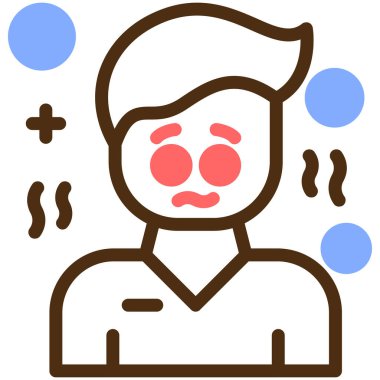 hasta adam web simgesi, basit vektör illüstrasyonu