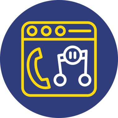 Telefonunuz var. Web simgesi basit illüstrasyon