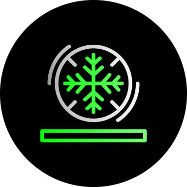 Kar Tanesi simgesi, vektör illüstrasyonu