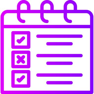 Kontrol listesi simgesi, basit illüstrasyon