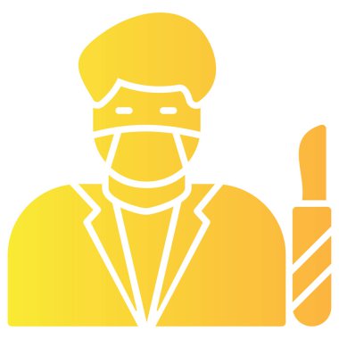 Koruyucu maske takan bir adamın vektör çizimi