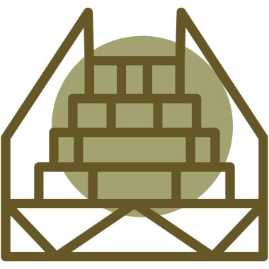 Bina. Web simgesi basit illüstrasyon