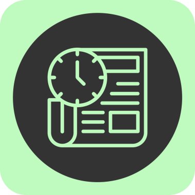 Saat simgesi vektör illüstrasyonu