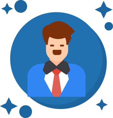 İş adamı simgesi vektör illüstrasyonu