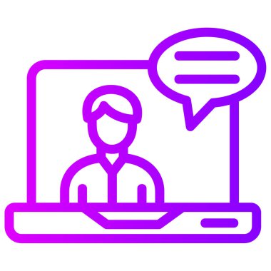 Bilgisayar simgesi. Web için dizüstü bilgisayar vektör simgelerinin özet çizimi