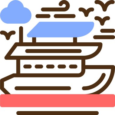 Tekne. Web simgesi basit illüstrasyon