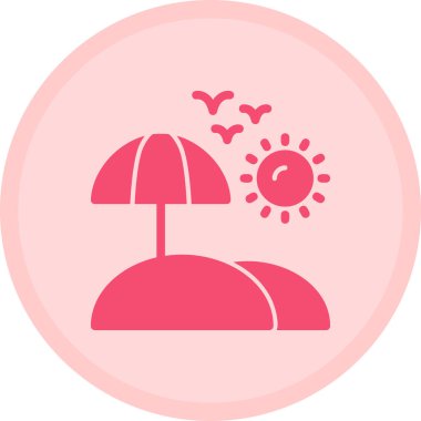 Yaz güneşi simgesinin vektör illüstrasyonu