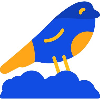 Kuş kuşu simgesi düz stil