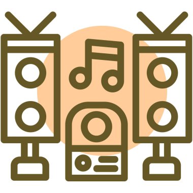 Ses geliyor. Web simgesi basit tasarım