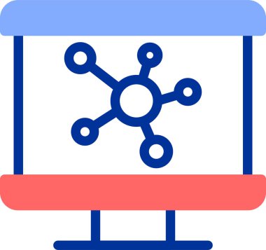 Bir binanın modern simgesinin vektör çizimi