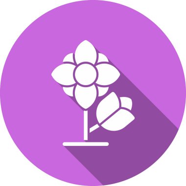 Çiçek. Web simgesi basit illüstrasyon