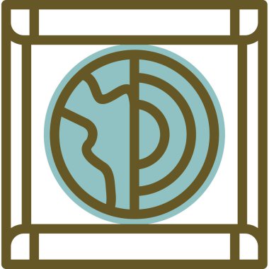 dünya küresi simgesi, vektör illüstrasyonu