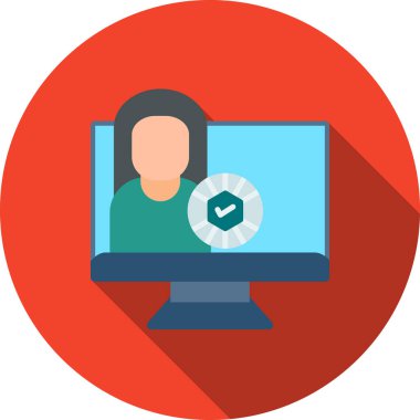 Arama düz vektör simgesi