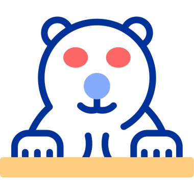 Ayı. Web simgesi basit illüstrasyon