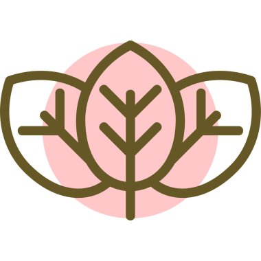 Bir ağaç simgesinin vektör illüstrasyonu