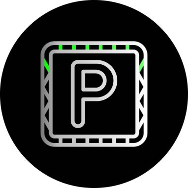 Park işareti illüstrasyon vektör