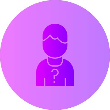 Soru işareti olan bir kişinin vektör çizimi