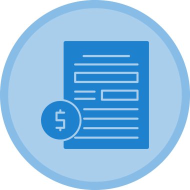 Fatura. Web simgesi basit illüstrasyon