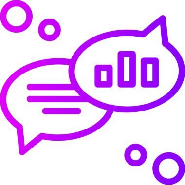 Sohbet simgesi, vektör çizimi