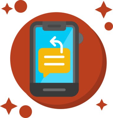 cep telefonu simgesi. düz resimleme