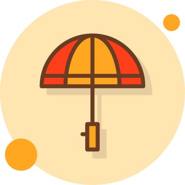 Şemsiye. Web simgesi basit illüstrasyon