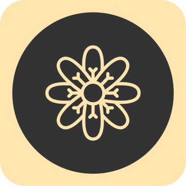 çiçek vektör simgesi modern illüstrasyon