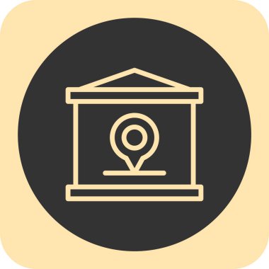 Benzersiz sütun vektörü simgesi