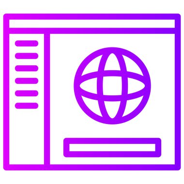 Web simgesi, vektör illüstrasyonu