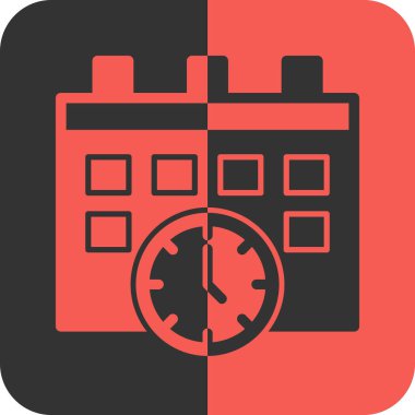 Saat zaman simgesi - gölge biçiminde