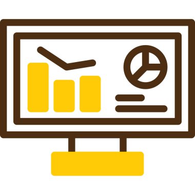 Veri analiz simgesi, vektör illüstrasyonu