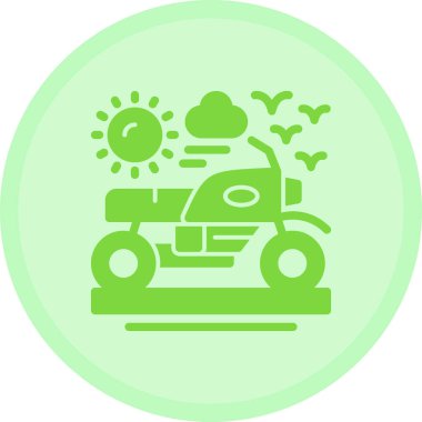 Basit modada motosiklet simgesi.