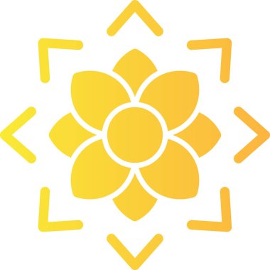 Ayçiçeği. Web simgesi basit illüstrasyon