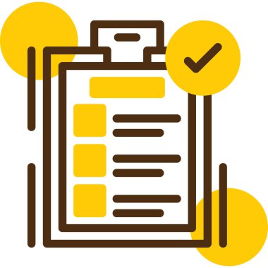 kontrol listesi simgesi, vektör illüstrasyonu