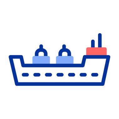 Beyaz arkaplanda izole edilmiş asma kilit ikon vektörüne sahip gemi.