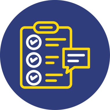 Kontrol listesi simgesi vektör illüstrasyonu