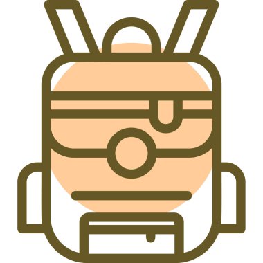 Sırt çantası modern simge, vektör illüstrasyonu