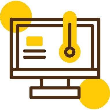 bilgisayar web simgesi basit illüstrasyon, düz tasarım