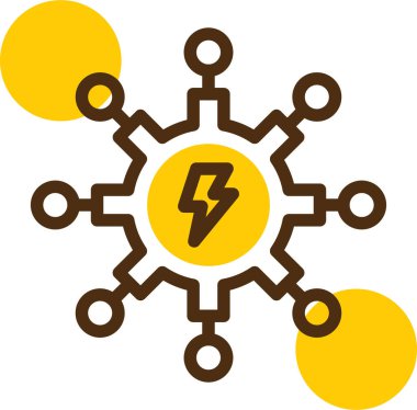 Elektrik simgesinin vektör illüstrasyonu